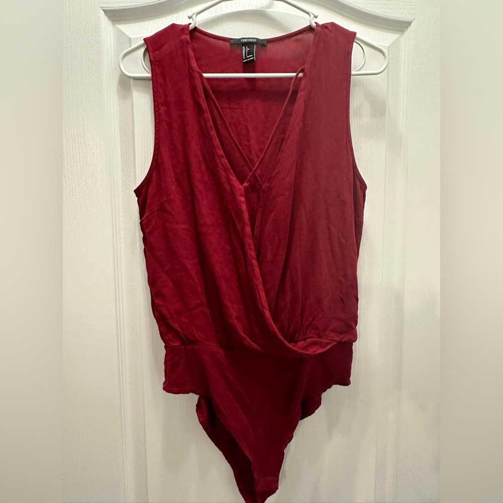 Ladies Large Burgundy Bodysuit